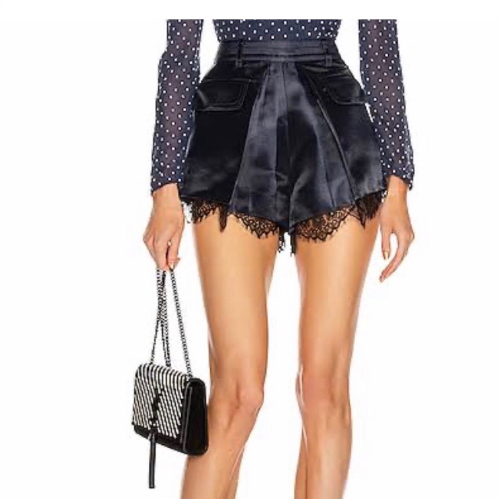 NWT Self Portrait Pleat Navy Shorts US4/ UK8